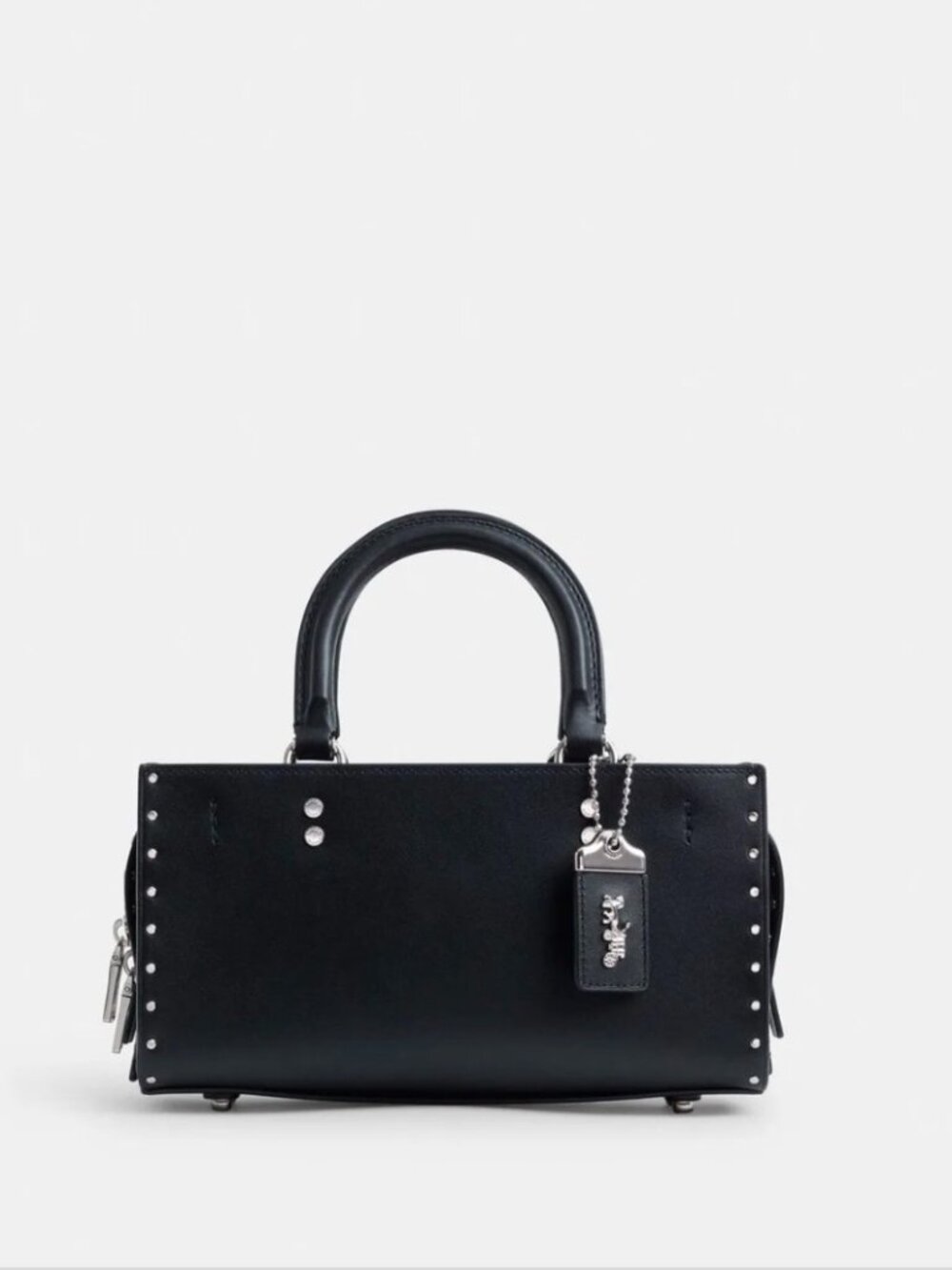 Coach Rogue 26 with Rivets (Glovetanned Leather, Bag Black Silver CU048)